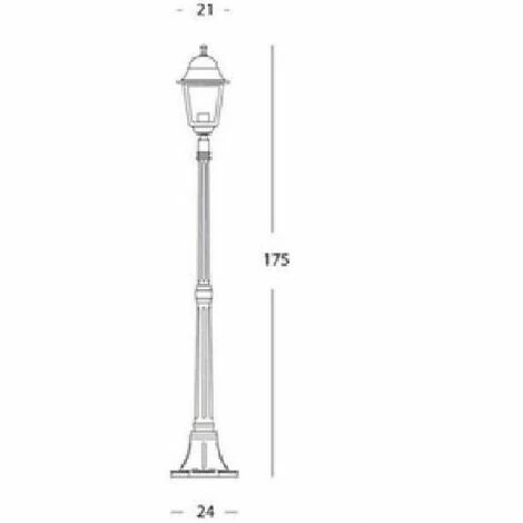 Tout neuf 👏 SOVIL Medium Garden Palo Avec Lanterne QuadratÉe Noire 341/06 😉 – Image 2