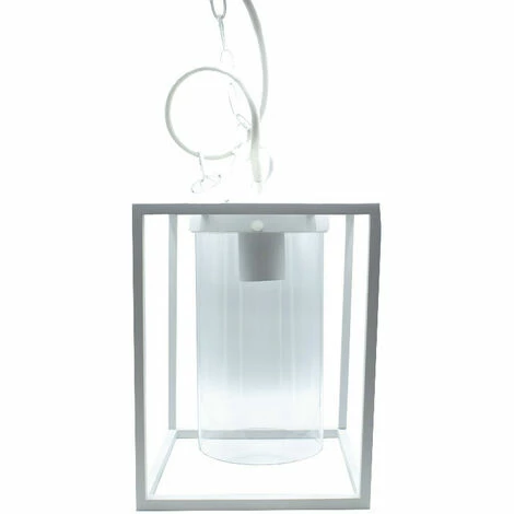 Meilleur prix 🛒 Suspension Pour Les Jardins Sovil Domus Carré E27, Couleur Blanc 598/02 🧨