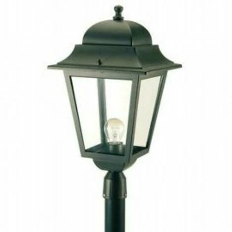 Bon marché ✔️ SOVIL Lanterne TÊte/poteau Maxi CarrÉe E27 Connexion En Aluminium MoulÉ Sous Pression Couleur Noir 872/06 ✔️