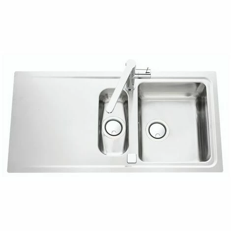 Vente flash ✔️ Évier Inox Lisse Luisina FAGOTTO 1 Bac 1/2 - 1 égouttoir - Inox 😍