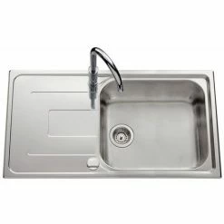 Acheter 🔥 Évier Inox Lisse Luisina DEBUSSY 1 Grand Bac 1 égouttoir - Inox 🌟