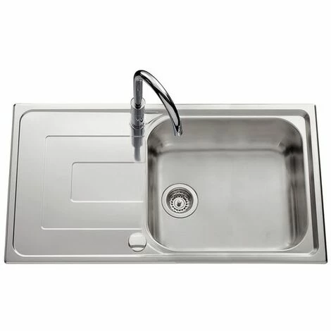 Acheter 🔥 Évier Inox Lisse Luisina DEBUSSY 1 Grand Bac 1 égouttoir - Inox 🌟