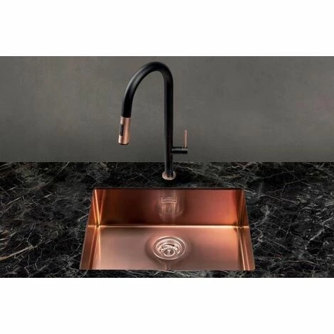 Top 10 ✨ Évier Inox Cuivre Luisina PANDORE 1 Bac 570x450 - Cuivre 👏 – Image 4