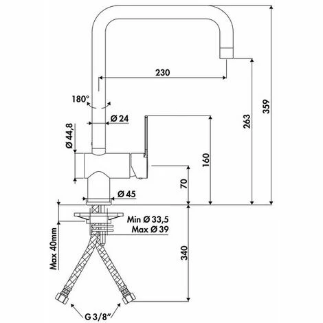 Vente flash 🎉 Robinet Luisina Noir Mat JULES - Noir 😍 – Image 3