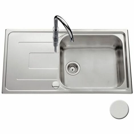 Le moins cher 👍 Évier Inox Mini Structure Luisina DEBUSSY 1 Grand Bac 1 égouttoir - Inox 👍