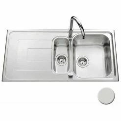 Top 10 🎉 Évier Inox Mini Structure Luisina DEBUSSY 1 Bac 1/2 - 1 égouttoir - Inox 🌟