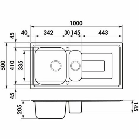 Top 10 🎉 Évier Inox Mini Structure Luisina DEBUSSY 1 Bac 1/2 - 1 égouttoir - Inox 🌟 – Image 2