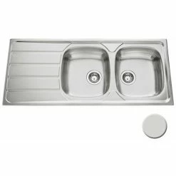 Budget 😉 Évier Inox Mini Structure Luisina ROCK 2 Bacs 1 égouttoir - Inox 👏