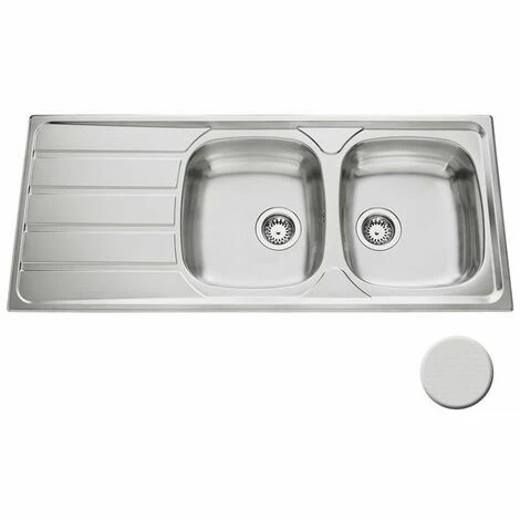 Budget 😉 Évier Inox Mini Structure Luisina ROCK 2 Bacs 1 égouttoir - Inox 👏