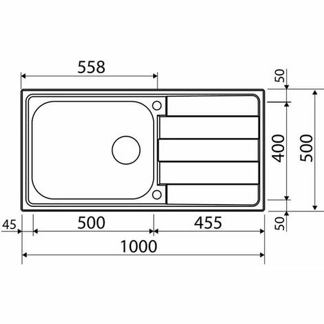 Vente flash 😍 Évier Inox Lisse Luisina FUNK 1 Grand Bac 1 égouttoir - Inox 🌟 – Image 2