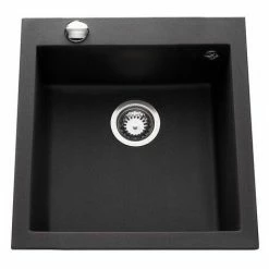 Les meilleures critiques de 🛒 Évier Granit Noir Moucheté Luisina QUADRILLE 1 Bac 470x500 - Noir 🤩
