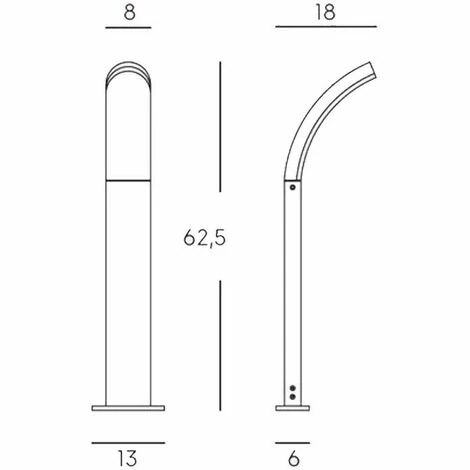 Bon marché 🧨 Borne Applique D'extérieur Sovil Virgola 12W 4000K 99199/16 ⌛ – Image 2