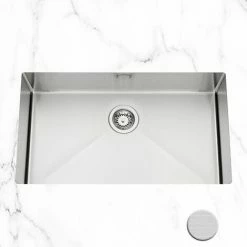 Coupon đ Evier Sous Plan Inox Nid D'abeille VIBRATO Luisina 1 Bac 770x450 Mm - Sans Vidage - Inox đ„°