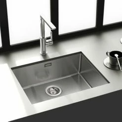 Budget ✔️ Evier Sous Plan Inox Lisse VIBRATO Luisina 1 Bac 570x450 Mm - Sans Vidage - Inox 🔔