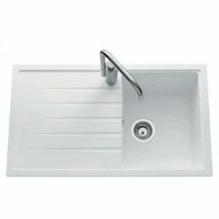 Sortie 😀 Evier à Encastrer 100cm Luisigranit Alpina - Luisina - EV40011116 - Blanc ✨