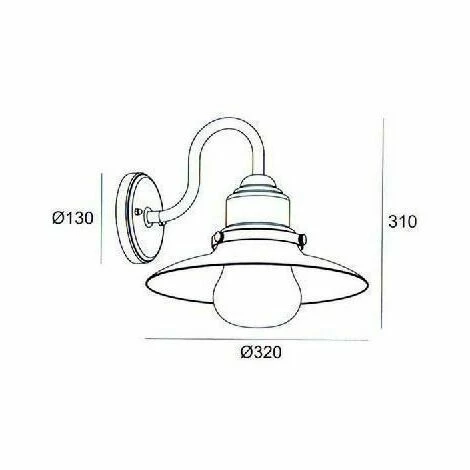 Nouveau đ IPERBRIKO Bas Applique E27 Fisher Line Biancooro đ â Image 2