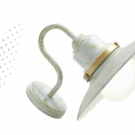 Nouveau đ IPERBRIKO Bas Applique E27 Fisher Line Biancooro đ â Image 3