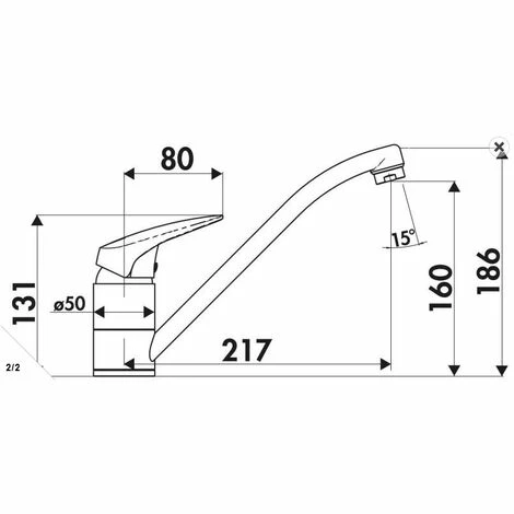 De gros 🎉 Mitigeur Sans Douchette Chromé - Luisina - RC261/BM - Inox 😉 – Image 2