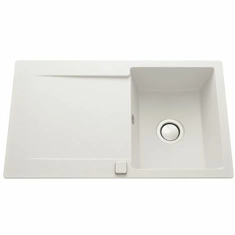 Budget 😀 Évier Granit Blanc Luisina EPURE 1 Bac 1 égouttoir - Blanc 🧨