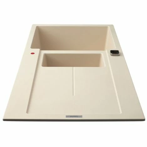 Meilleure affaire 🎉 Évier Granit Champagne Luisina TAM TAM 1 Bac 1/2 - 1 égouttoir - Beige 🎉 – Image 2