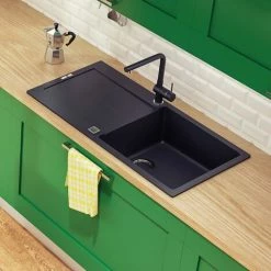 Les meilleures critiques de ✨ Évier Granit Noir Luisina TAM TAM 1 Grand Bac 1 égouttoir - Noir 🤩