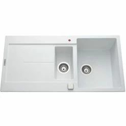 Les meilleures critiques de 🥰 Évier Granit Blanc Pur Luisina TAM TAM 1 Bac 1/2 - 1 égouttoir - Blanc 👏