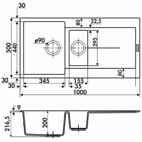 Les meilleures critiques de 🥰 Évier Granit Blanc Pur Luisina TAM TAM 1 Bac 1/2 - 1 égouttoir - Blanc 👏 – Image 2