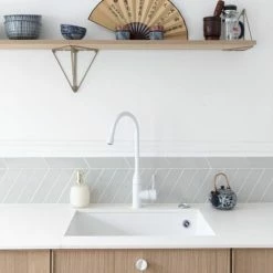 Top 10 ❤️ Évier Sous Plan Granit Blanc Luisina QUADRILLE 1 Bac 580x440 - Blanc 😀